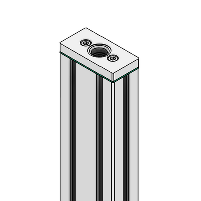 32-459012N-1SS MODULAR SOLUTIONS PNEUMATIC PLATE 45MM X 90MM WITH GASKET 1/2 NPT THREADED CENTER THRU HOLE